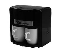 Кофеварка DOMOTEC MS-0708 Черная (500Вт, 2 кер. чашки по 150мл) Весенняя распродажа!
