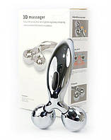 Масажер для обличчя і тіла 3D massager сріблястий Весенняя распродажа!
