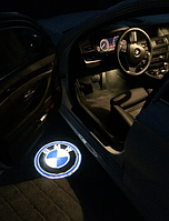 Светодиодный проектор логотипа BMW welcome light в двери Приветствующий свет с логотипом БМВ в двери комплект