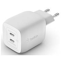 Зарядное устройство сетевое Belkin 45Вт 2хUSB-С GAN PD PPS, белый