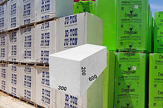 Газобетон в Одесі розміри 600х200х300 (27шт/м³)