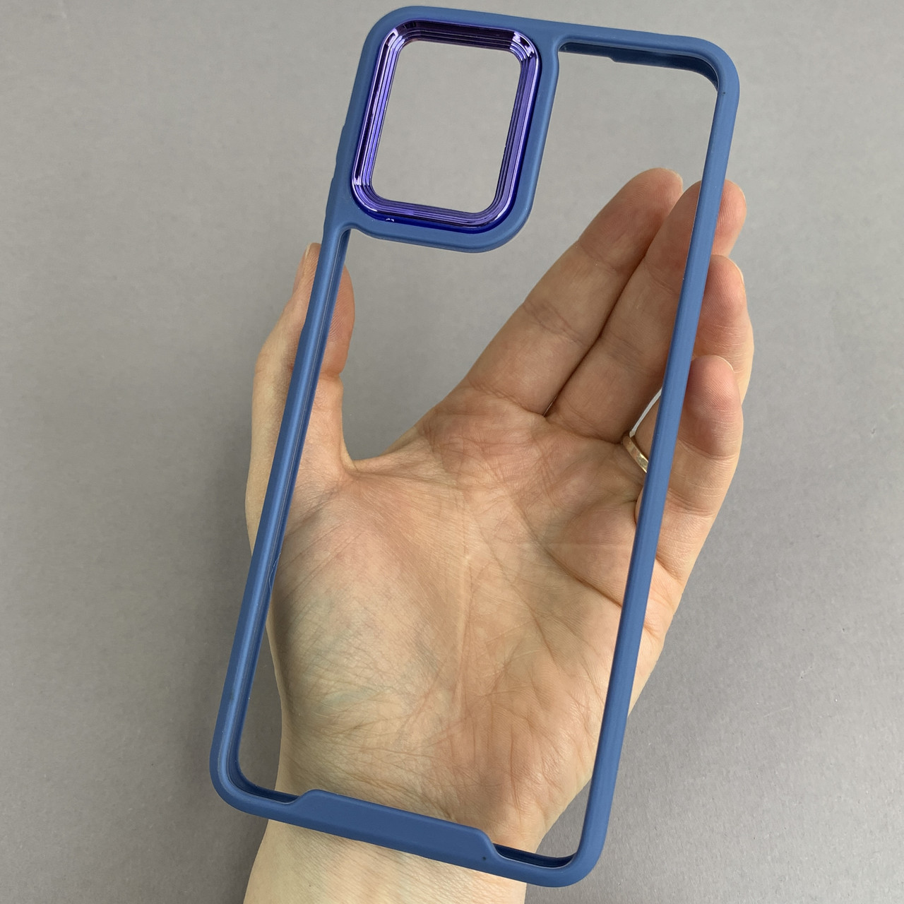 Чохол для Motorola G14 прозорий з бортиком для камери чохол на телефон моторола г14 синій k6h