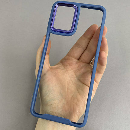 Чохол для Motorola G14 прозорий з бортиком для камери чохол на телефон моторола г14 синій k6h, фото 1