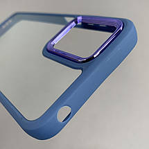 Чохол для Motorola G14 прозорий з бортиком для камери чохол на телефон моторола г14 синій k6h, фото 4