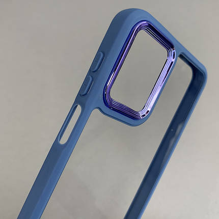 Чохол для Motorola G14 прозорий з бортиком для камери чохол на телефон моторола г14 синій k6h, фото 2