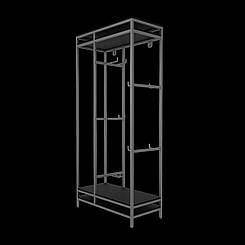 Стелаж Шафа 1200х550х2600 технічна з гачками полицями ДСП металева на склад гараж ССВ-03