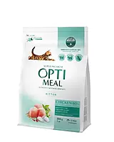 OPTIMEAL (Оптимил) сухой корм для котят с курицей 200 гр + 100 гр в подарок
