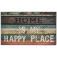 Коврик придверный грязезащитный Multy Home Lima Happy Place 45x75 см