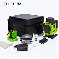 Clubiona iE16R оновлений 4D лазерний рівень/нівелір + пульт батарея 5000mAh