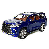 Машинка металева Lexus LX570 Лексус джип 1:24 синій звук світло інерція відкр двері баг капот 20*8,5*9 см (AP-1838), фото 9