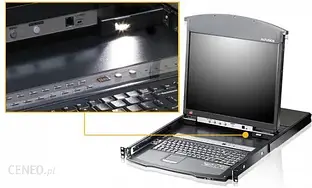 Комутатор консолей (KVM) ATEN Konsola KVM over IP KL1516AIN-AXA-AG  1-lokalny/zdalny dostęp, 16-portowa Kat 5 Dual Rail 19" LCD z