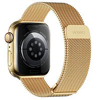 Ремінець WIWU Braided Stailness Steel Band 42/44/45/49 mm Gold (Wi-WB005)