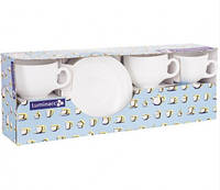 Чайный белый набор Diwali 12 предметов Luminarc (6 чашек+6 блюдец) D8222