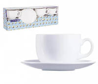 Сервиз чайный белый Diwali 12 предметов Luminarc (6 чашек+6 блюдец) D8222