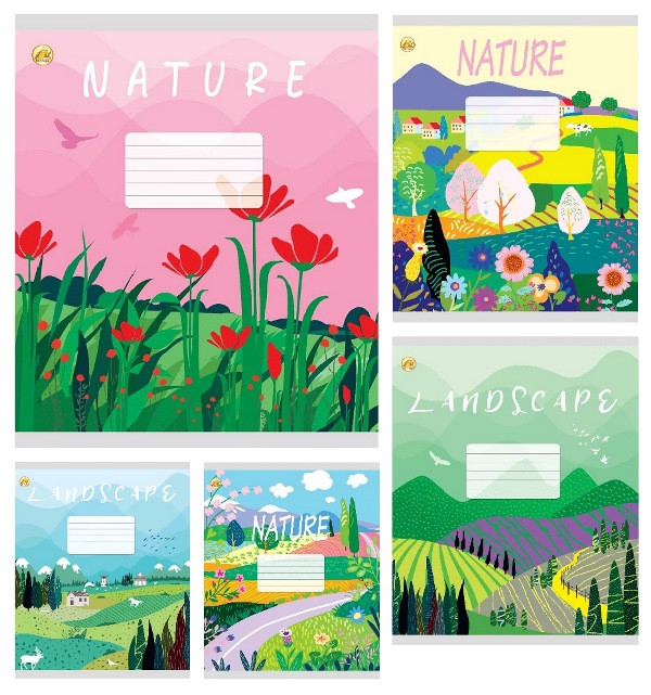 Набір зошитів 12арк. клітинка Тетрада, уп.25шт. 41107