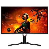 Монітор 31.5" AOC U32G3X, 4K UHD IPS 144Гц, 1мс, HDMIx2, DPx2, чорний з червоним