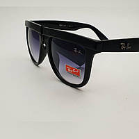 Солнцезащитные очки маска Ray Ban (Рэй-Бен) унисекс, брендовые, стильные, чёрные Studio