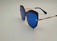 Солнцезащитные очки женские Miu Miu (Миу Миу) брендовые, стильные безободковые очки в тонкой оправе зеркальные