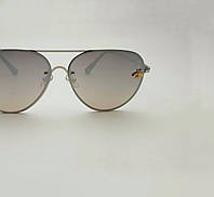 Солнцезащитные очки женские авиаторы (капли) серые, брендовые, стильные, зеркальные очки в тонкой оправе