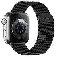 Ремінець WIWU Braided Stailness Steel Band 42/44/45/49 mm Black (Wi-WB005)