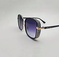 Солнцезащитные очки женские Jimmy Choo (Джимми Чу) квадратные, черные, стильные имиджевые очки с шорами Studio