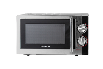 ЕЛЕКТРОДУХОВКА Liberton LMW-2078M 700Вт, об'єм 20л, 6 режими, нерж.сталь + чорний / сріблястий