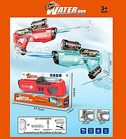 Детский водяной автомат на аккумуляторе, лазерная подсветка, водный пистолет бластер, игрушки для мальчика