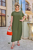Красива довга жіноча сукня бохо в кольорах великих розмірів 50 - 60