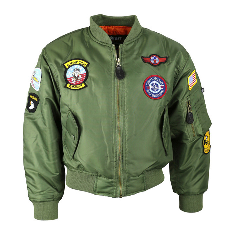 Куртка льотна MA1 дитяча Kombat UK олива, фото 1