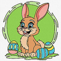 Картина по номерам для детей Веселый кролик 25х25см, КНО6201