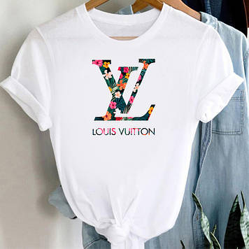 Женская футболка  Louis Vuitton . Футболка Луи Виттон