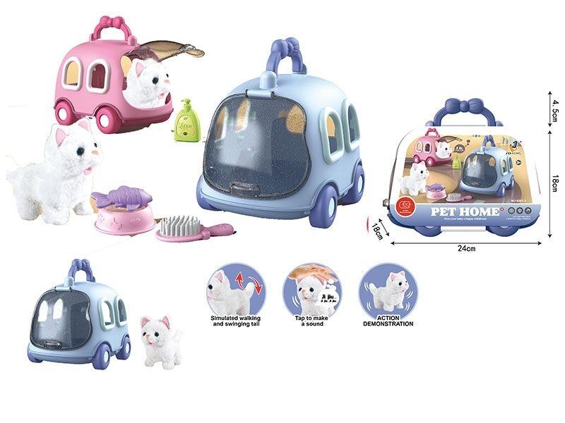 Іграшка котик у перенесенні PET HOME (з аксесуарами) 6801-2