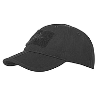 Бейсболка тактична HELIKON-TEX® ONE SIZE BLACK (CZ-BBF-PR-01) з липучкою під шеврони армійська кепка чоловіча