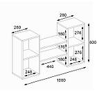 Навісна полиця сіра на 5 осередків 100*60*18 см колір антрацит, фото 2