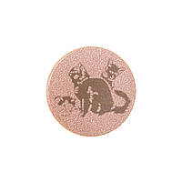 Жетон-наклейка 25мм Zelart Кошки 25-0061 цвет бронзовый ar