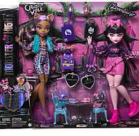 Набор кукол Monster High Faboolous Pets Draculaura and Clawdeen Wolf Fashion Dolls with Two Pets