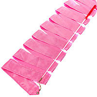 Лента для художественной гимнастики с палочкой Lingo C-3248 цвет розовый ar