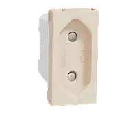 Socket-outlet, New Unica, mechanism, 2P, 10A, European, with shutter, IP3x, glossy, untreated, beige