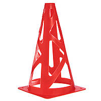 Конус-фишка спортивная для тренировок с отверстиями Zelart FB-6903-OTVR цвет красный pm