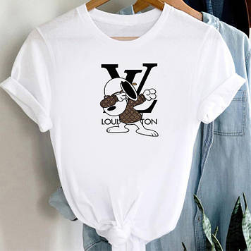 Женская футболка  Louis Vuitton. Футболка Луи Виттон