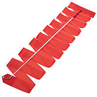 Лента для художественной гимнастики с палочкой Lingo C-1762 цвет красный ar