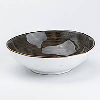Тарелка глубокая круглая обеденная 17.5 см керамическая миска для салата Lodgi