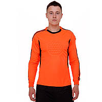 Свитер для футбольного вратаря Zelart 5201 размер 3XL цвет оранжевый-черный pm