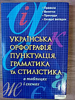 Книга Українська орфографія, пунктуація, граматика та стилістика в таблицях і схемах б/у