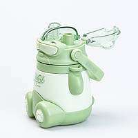 Термо напувалка для дітей 550 (мл) дитячий термос з ремінцем Зелений для хлопчика та дівчинки Lodgi