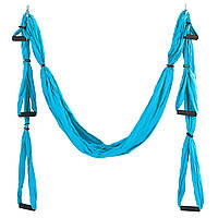 Гамак для йоги Zelart Antigravity Yoga FI-5323 колір блакитний
