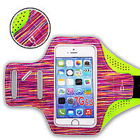 Спортивный чехол для телефона на руку Zelart 9500A цвет бордовый ar