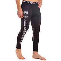 Компрессионные штаны тайтсы для спорта VNM LOGOS CO-8221 размер L цвет черный-белый ar