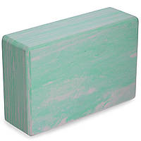 Блок для йоги мультиколор Record FI-5164 колір зелений