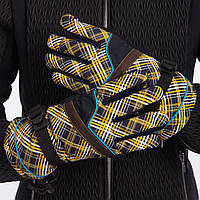 Рукавички гірськолижні теплі жіночі Zelart B-7702 розмір l-xl колір чорний-жовтий pm